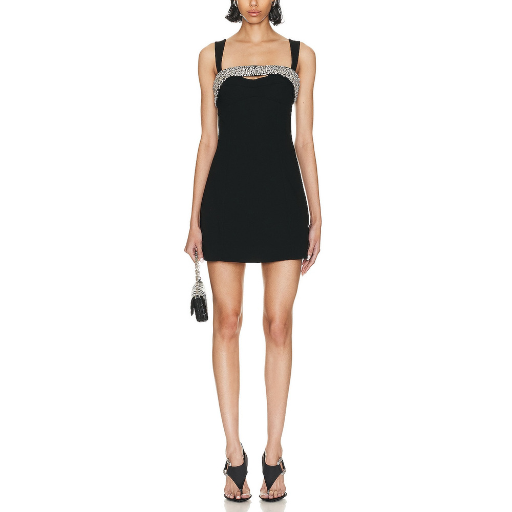 Simkhai Embellished Black Lenny Dress Size 6
